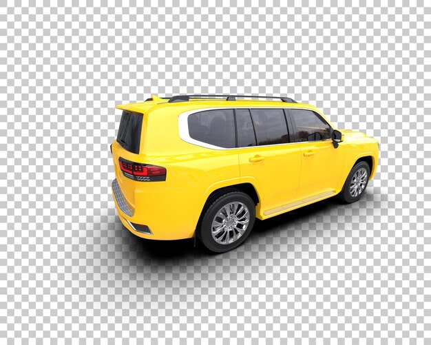 Un SUV moderno aislado en el fondo de una ilustración de renderización 3D