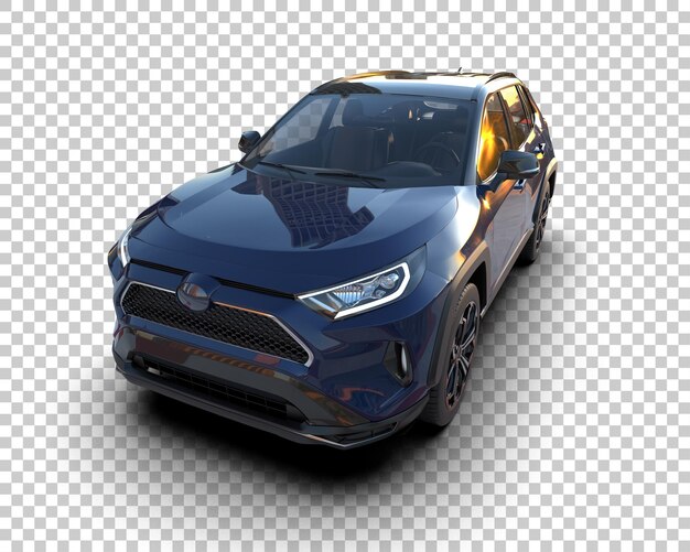 Un SUV moderno aislado en el fondo de una ilustración de renderización 3D