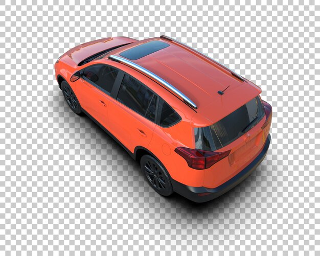 Un SUV moderno aislado en el fondo de una ilustración de renderización 3D