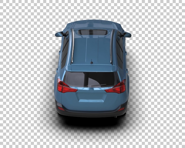 Un SUV moderno aislado en el fondo de una ilustración de renderización 3D