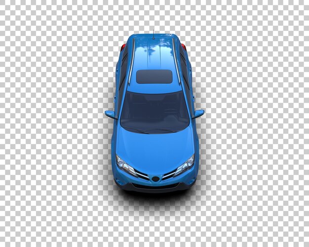 Un SUV moderno aislado en el fondo de una ilustración de renderización 3D