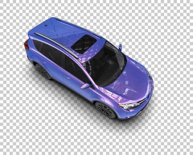 Un SUV moderno aislado en el fondo de una ilustración de renderización 3D