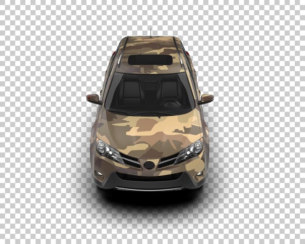 Un SUV moderno aislado en el fondo de una ilustración de renderización 3D
