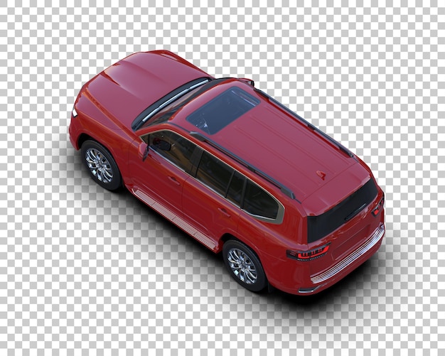 Un SUV moderno aislado en el fondo de una ilustración de renderización 3D