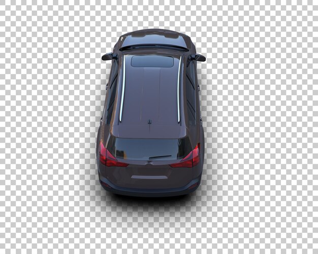 Un SUV moderno aislado en el fondo de una ilustración de renderización 3D