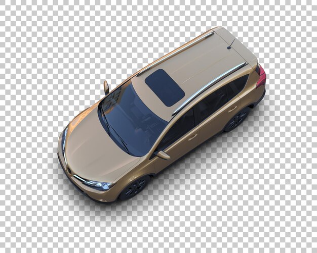 Un SUV moderno aislado en el fondo de una ilustración de renderización 3D
