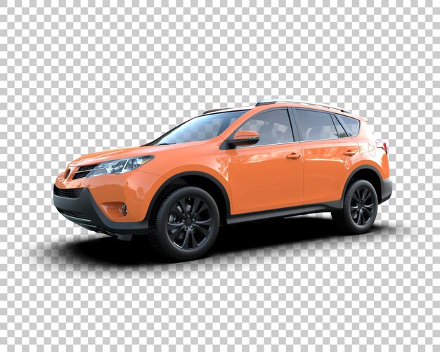 Un SUV moderno aislado en el fondo de una ilustración de renderización 3D