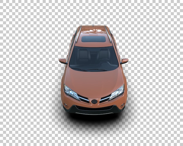 Un SUV moderno aislado en el fondo de una ilustración de renderización 3D