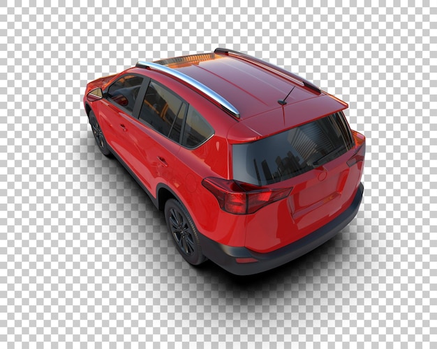 Un SUV moderno aislado en el fondo de una ilustración de renderización 3D