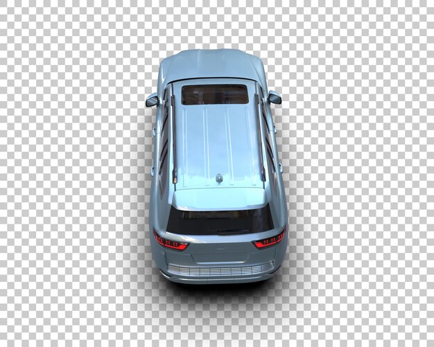 Un SUV moderno aislado en el fondo de una ilustración de renderización 3D