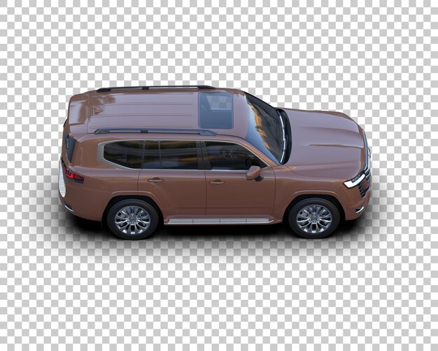 Un SUV moderno aislado en el fondo de una ilustración de renderización 3D