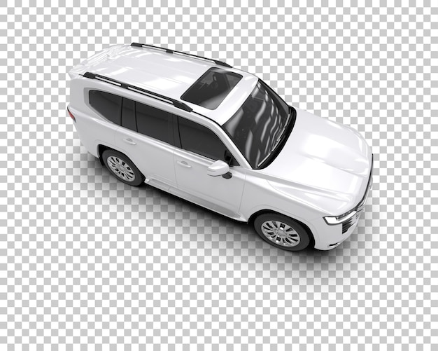 Un SUV moderno aislado en el fondo de una ilustración de renderización 3D