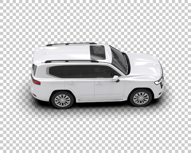 Un SUV moderno aislado en el fondo de una ilustración de renderización 3D