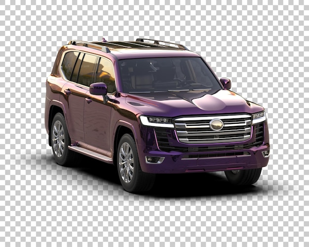 Un SUV moderno aislado en el fondo de una ilustración de renderización 3D