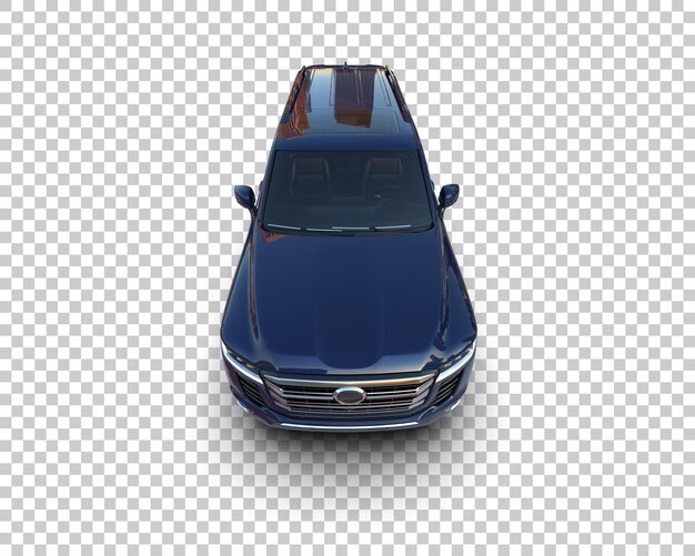 Un SUV moderno aislado en el fondo de una ilustración de renderización 3D