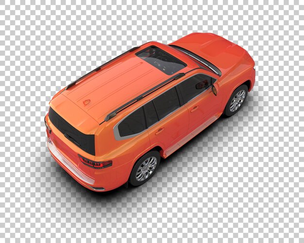 Un SUV moderno aislado en el fondo de una ilustración de renderización 3D