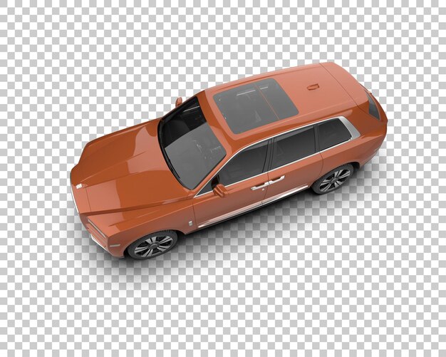 Un SUV moderno aislado en el fondo de una ilustración de renderización 3D