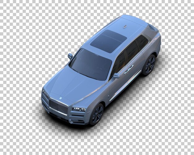 Un SUV moderno aislado en el fondo de una ilustración de renderización 3D