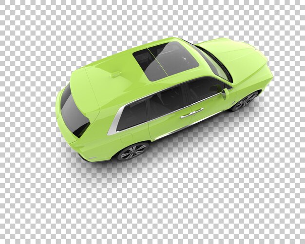Un SUV moderno aislado en el fondo de una ilustración de renderización 3D