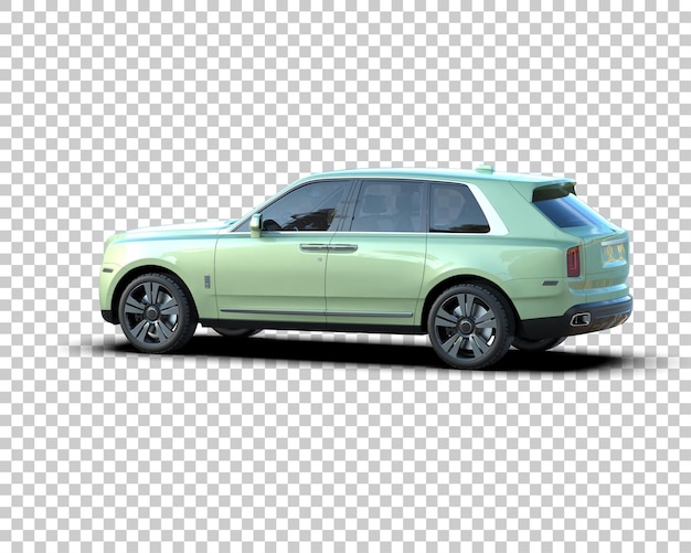 Un SUV moderno aislado en el fondo de una ilustración de renderización 3D