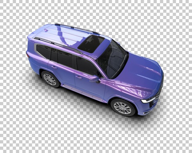 Un SUV moderno aislado en el fondo de una ilustración de renderización 3D