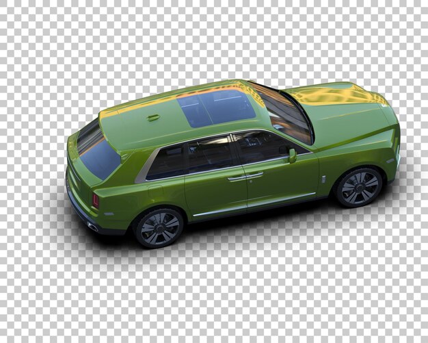 Un SUV moderno aislado en el fondo de una ilustración de renderización 3D