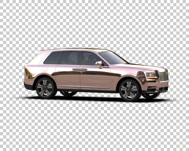 Un SUV moderno aislado en el fondo de una ilustración de renderización 3D