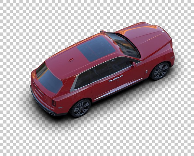 Un SUV moderno aislado en el fondo de una ilustración de renderización 3D