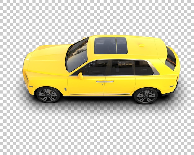 Un SUV moderno aislado en el fondo de una ilustración de renderización 3D