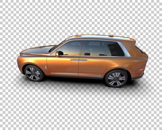 Un SUV moderno aislado en el fondo de una ilustración de renderización 3D