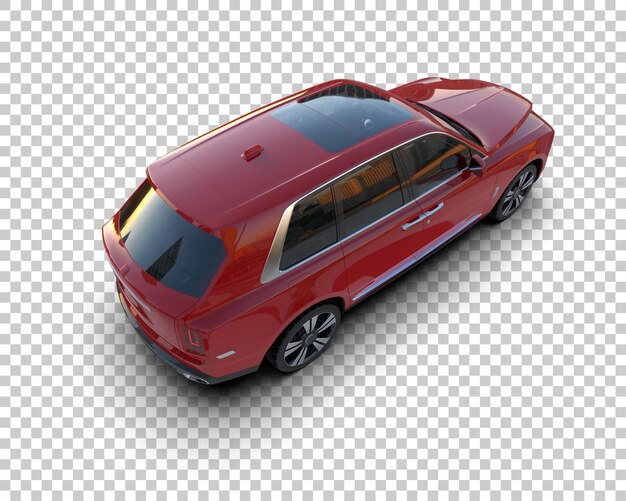 Un SUV moderno aislado en el fondo de una ilustración de renderización 3D
