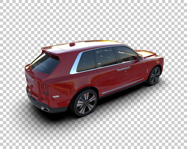 Un SUV moderno aislado en el fondo de una ilustración de renderización 3D