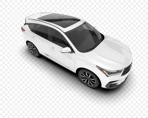 SUV moderno blanco con techo panorámico