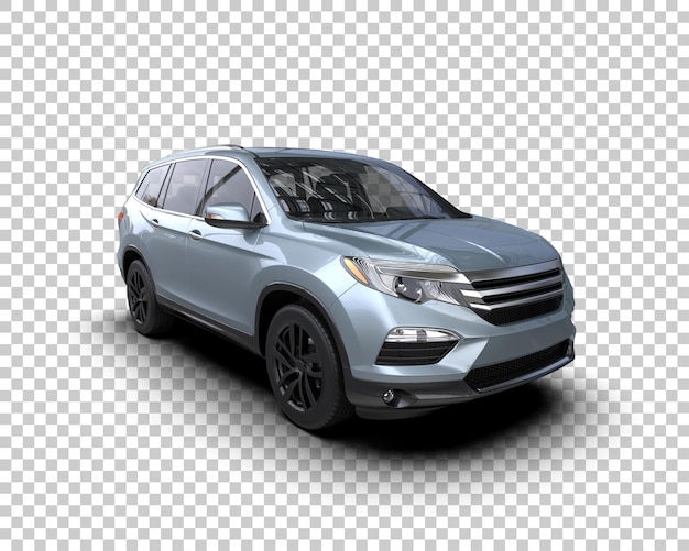SUV moderno isolado no fundo ilustração de renderização 3D