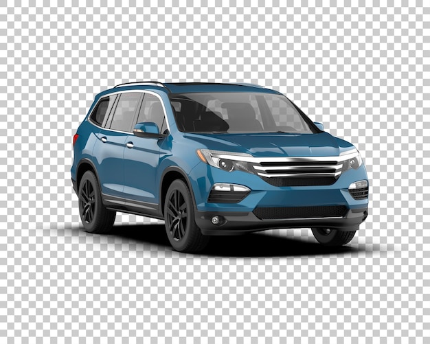 SUV moderno isolado no fundo ilustração de renderização 3D