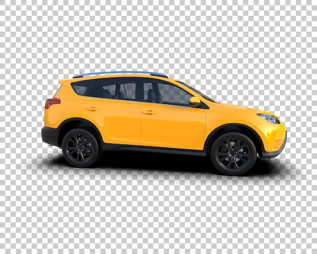 SUV moderno isolado no fundo ilustração de renderização 3D