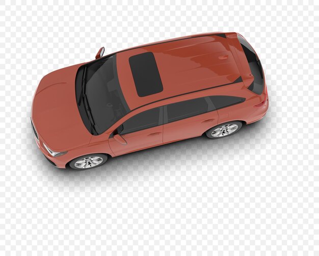 SUV naranja con techo solar