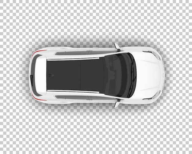 PSD suv realista branco na ilustração de renderização 3d de fundo transparente