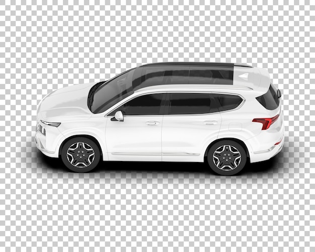 PSD suv réaliste blanc sur fond transparent illustration de rendu 3d