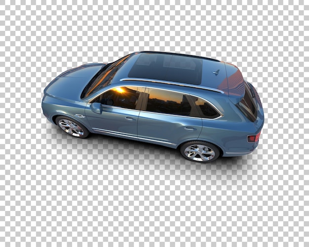 Un SUV réaliste isolé sur l'arrière-plan illustration de rendu 3D