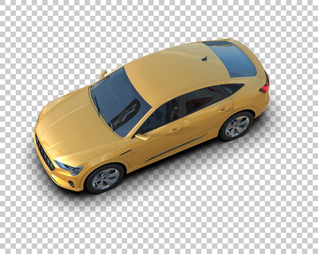 SUV realistis yang diisolasi pada latar belakang, ilustrasi render 3D
