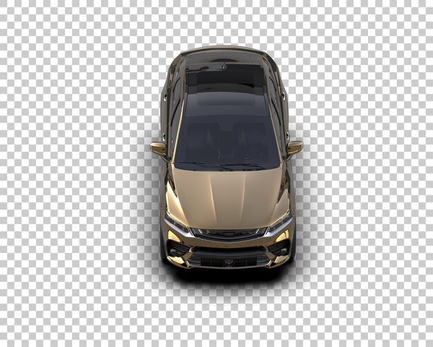 SUV realistis yang diisolasi pada latar belakang, ilustrasi render 3D