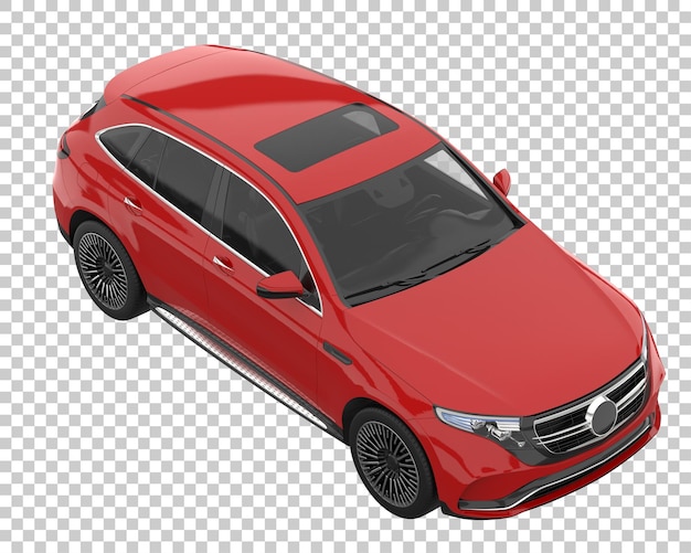 SUV sobre fondo transparente. Representación 3d - ilustración