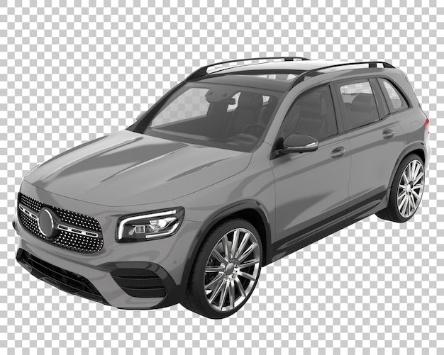 SUV sobre fondo transparente. Representación 3d - ilustración