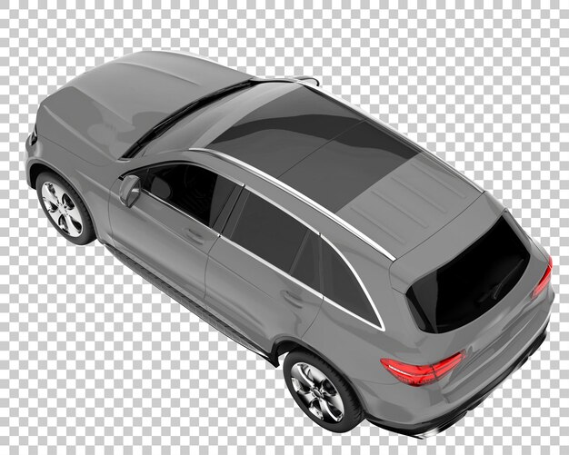 SUV sobre fondo transparente. Representación 3d - ilustración