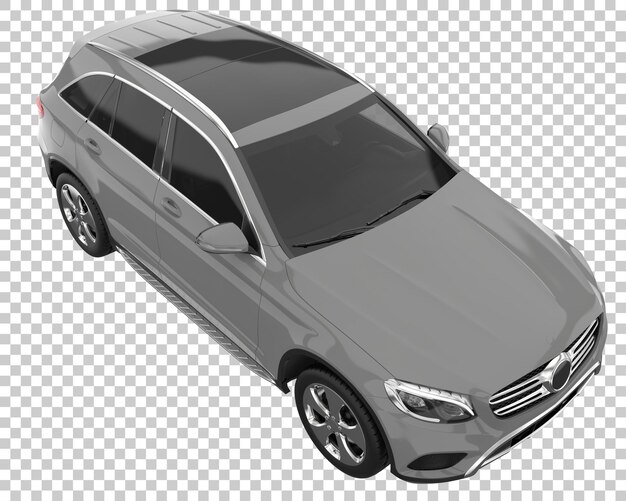 SUV sobre fondo transparente. Representación 3d - ilustración