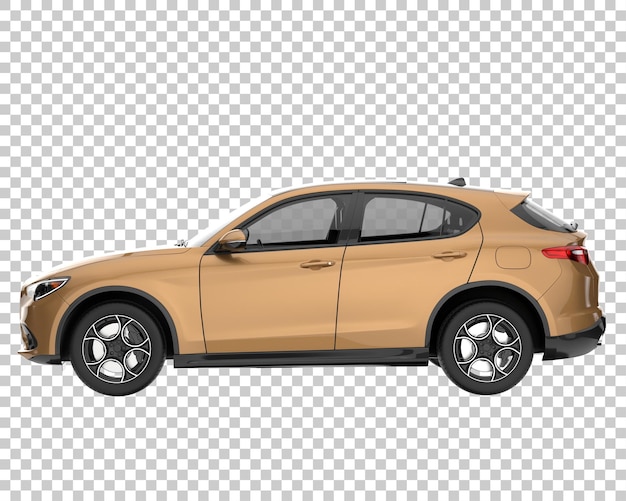 SUV sobre fondo transparente. Representación 3d - ilustración