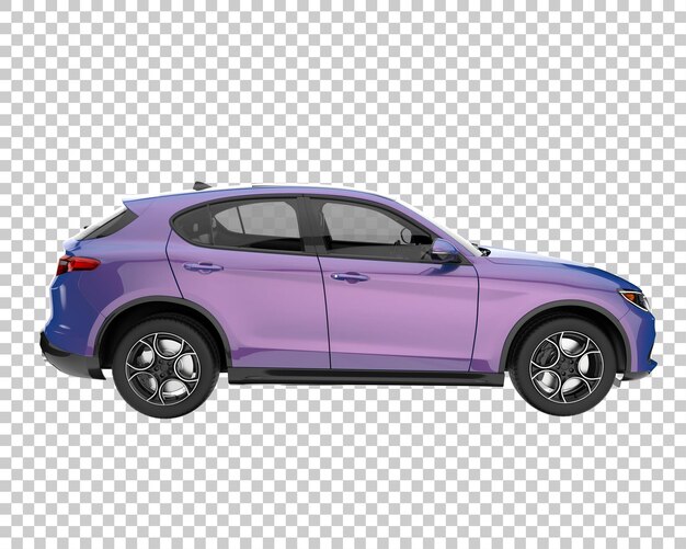 SUV sobre fondo transparente. Representación 3d - ilustración