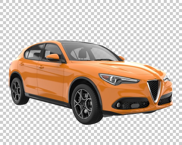 SUV sobre fondo transparente. Representación 3d - ilustración