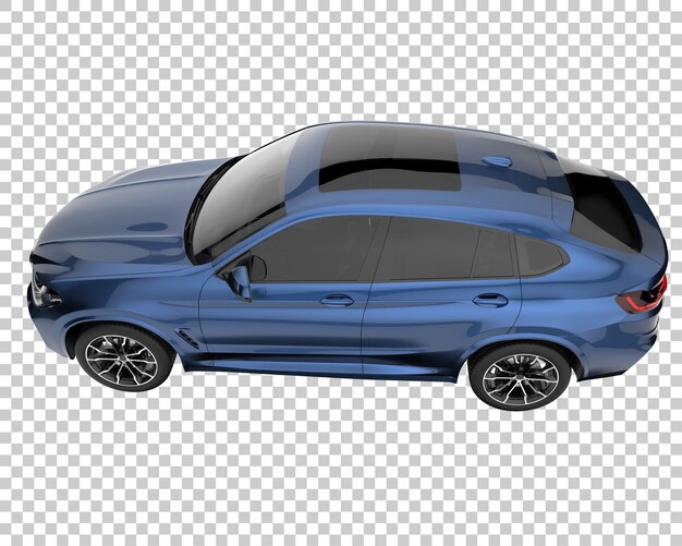 SUV sobre fondo transparente. Representación 3d - ilustración